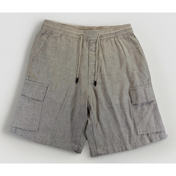 Kenneth Cole Other - KENNETH COLE Mens M Linen Blend Shorts Beige  Pull On Coastal Natural Beachy
